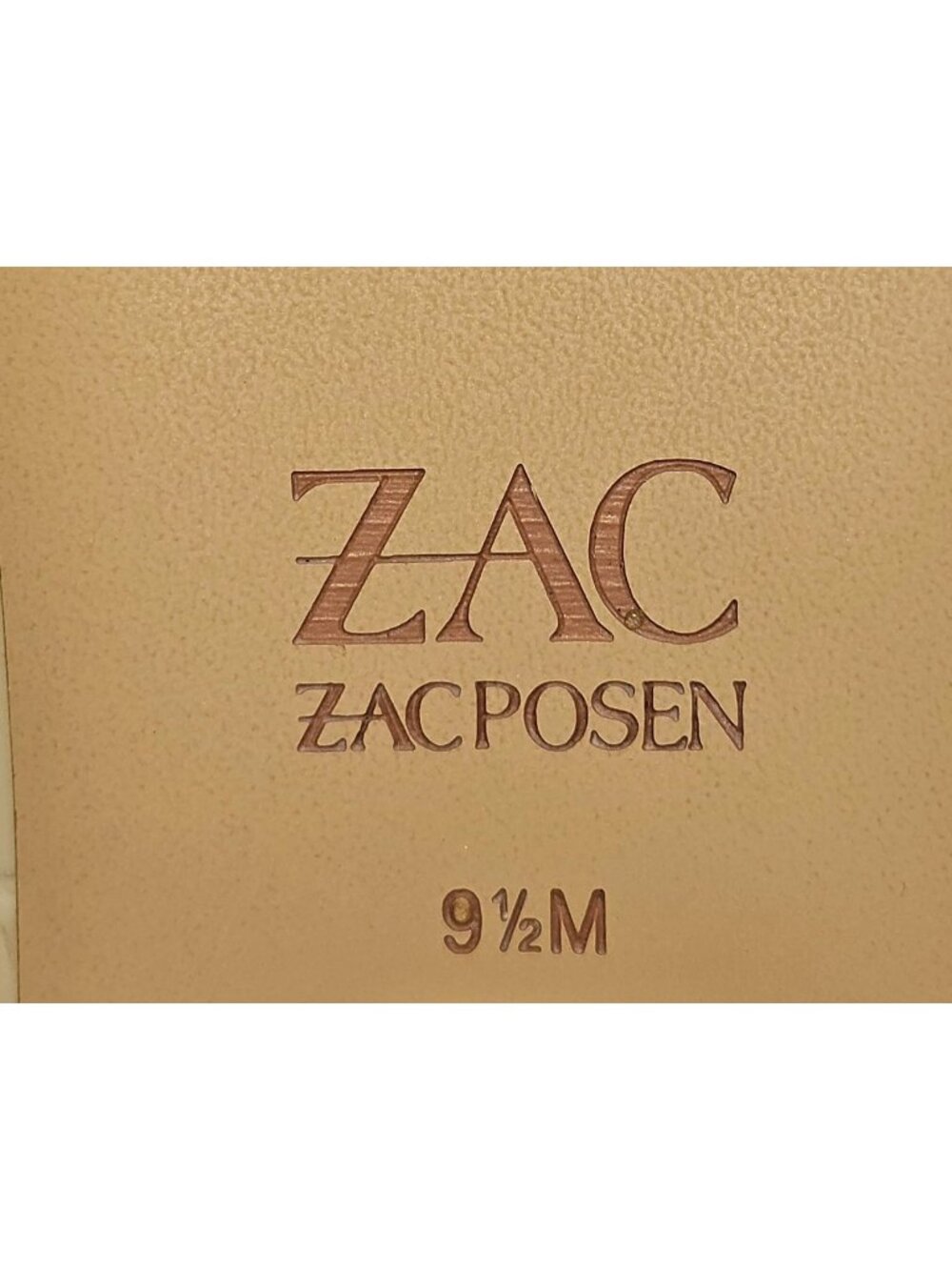 NWOB Zac Zac Posen Women's Beige Leather Vonte Skimmer Square Flats Sz 9.5 2692 - Picture 8 of 16